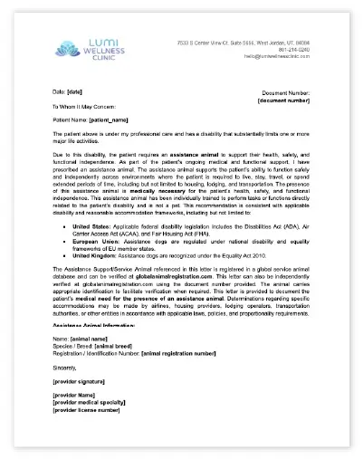 PSA Doctor Letter Preview